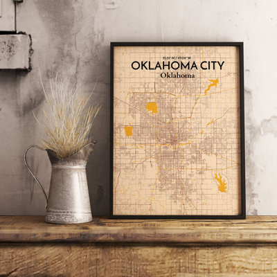 Oklahoma City Map - No Frame Print