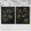 Impression encadrée de tulipes dorées I-Premium - prêt à être accroché - aucun clou requis - aucun clou requis-778190176-778190178