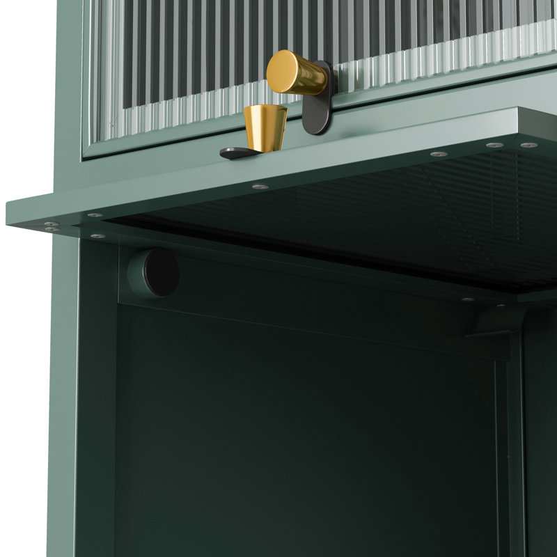 Armoire de rangement foncée avec quatre structures pour le rangement moderne de la salle de gym à domicile, finition