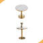 Table à piédestal 31,5 pouces de style Mid-Century moderne, table de salle à manger multifonctionnelle pour 4 à 6 personnes et grande table basse, plateau en panneau de fibres à densité moyenne pour le salon, la cuisine et le bureau
