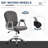 Vinsetto Teddy Fleece Home Office Chair-401276905-401276886