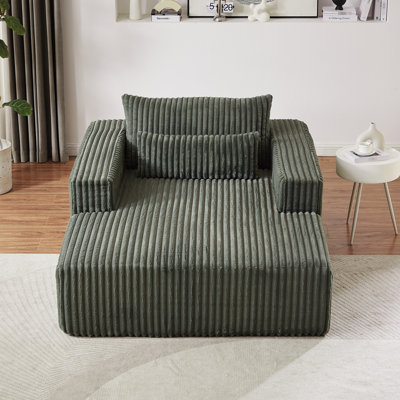 Fauteuil en velours côtelé de 75 pouces sans assemblage, canapé-lit moelleux moderne, coussin, chaise pour assemblage intérieur, salon dans la chambre à coucher