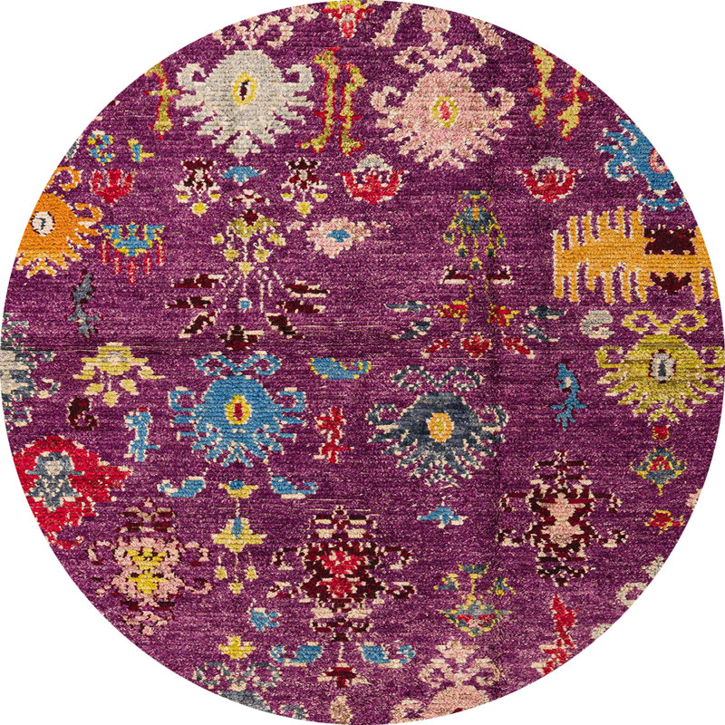 Abstract Indoor Rug, Round 8'