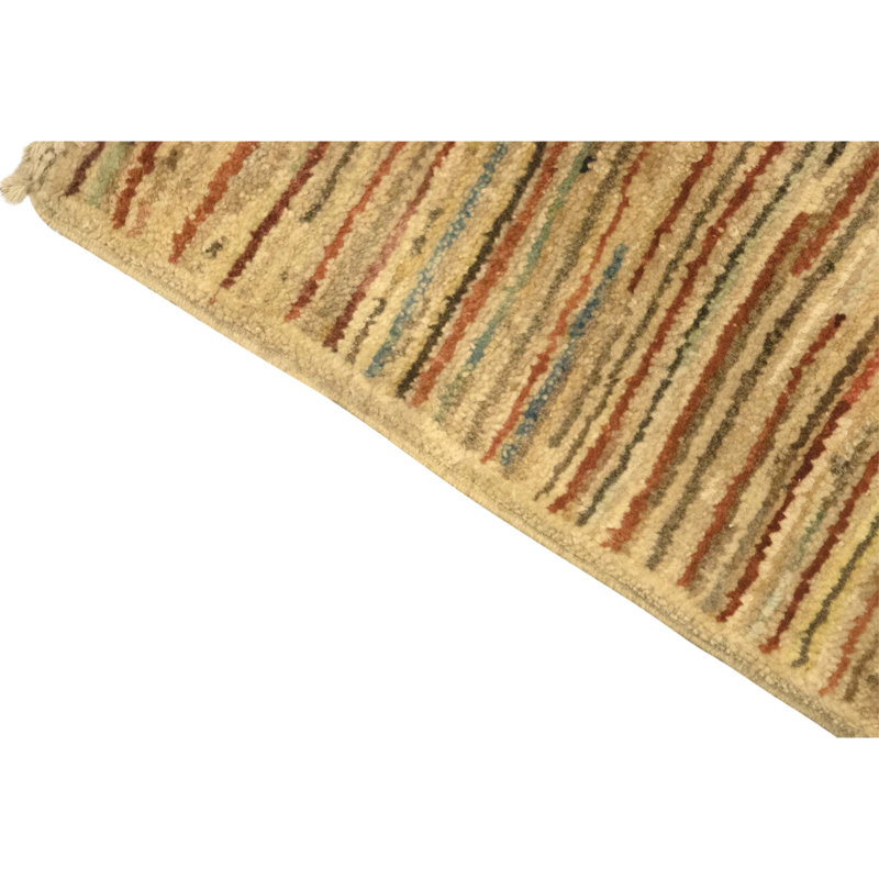 Hand Knotted Wool Area Rug in Multi