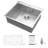 25 " L Drop-In Single Bowl Stainless Steel Kitchen Sink
