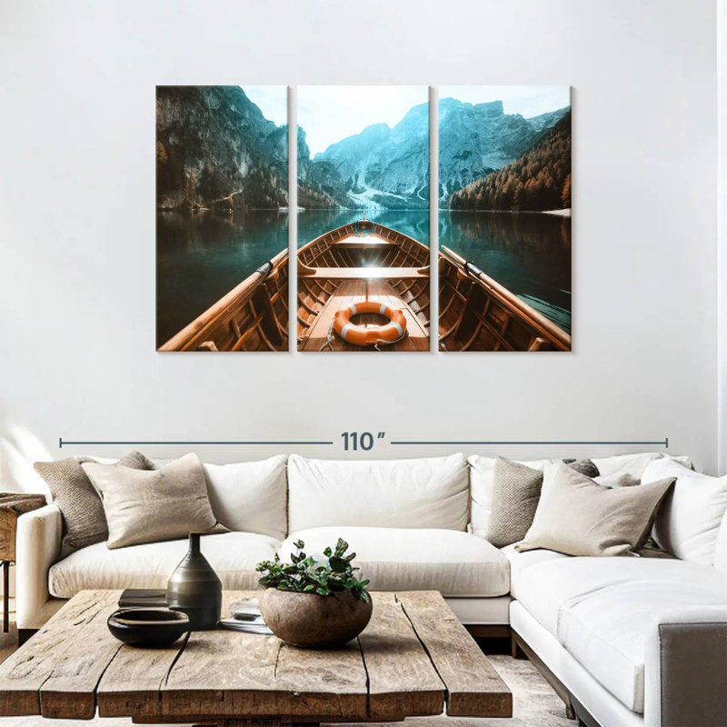 Bateau Mehar Lago Di Braies, H 48 po x l 74 po