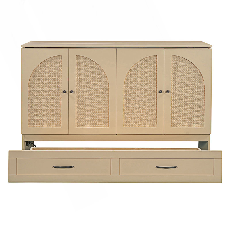Lit plateforme avec rangement et 2 grands tiroirs , Or, Grand lit