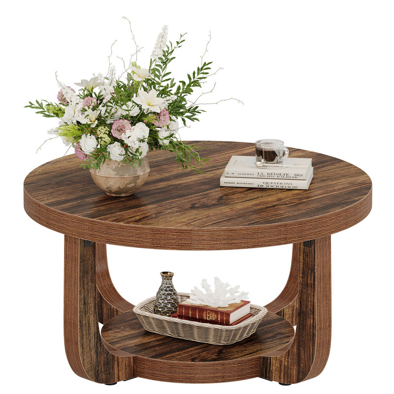 Floor Shelf Coffee Table with Storage