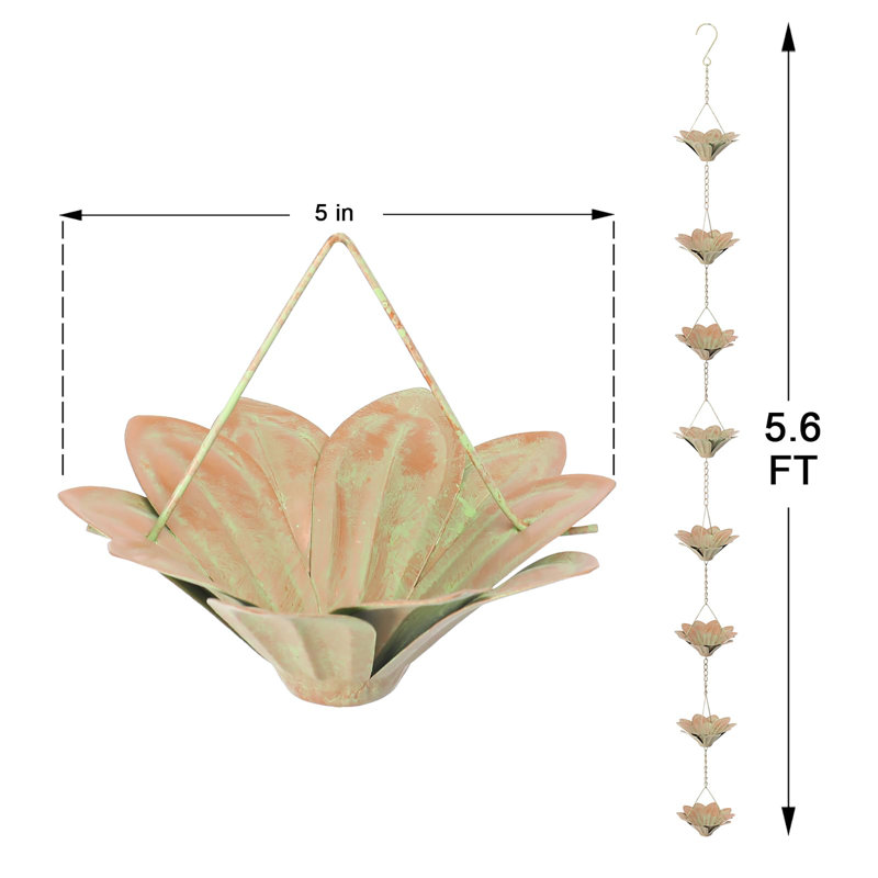 Chaîne de pluie fleur 5,6 pi