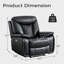Fauteuil inclinable électrique moderne en cuir respirant Madeira-1037940756