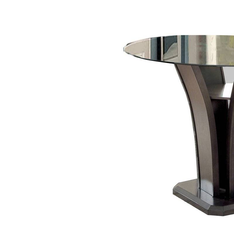 Haleigh Round Glass Top Dining Table
