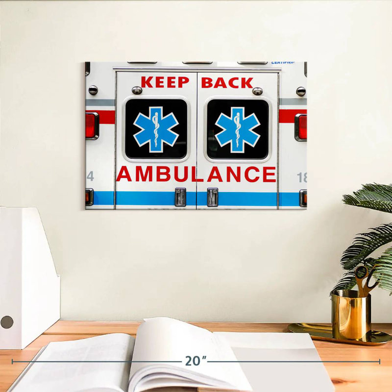 Panneau d'avertissement de distance Mehar Ambulance, H 8 po x l 12 po