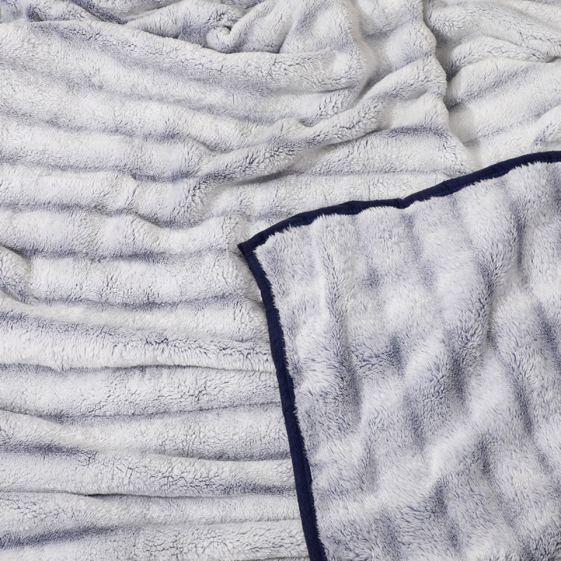 Bubble Throw Soft Warm 350 GSM Polyester Blankets Sofa Bed Chair Large 200x240cm, Silver