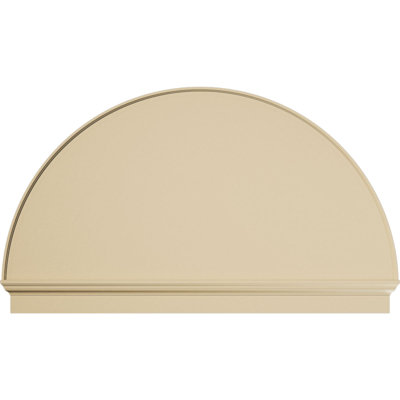 Half Round Signature Urethane Pediment, Primed Tan
