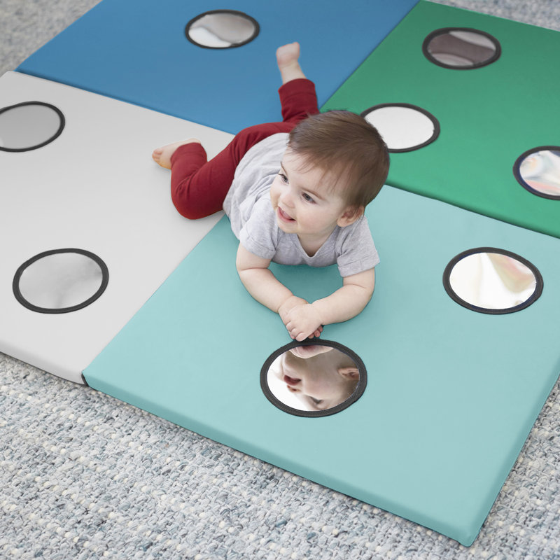 Tapis d'activité ECR4Kids SoftZone 123 Look at Me avec miroirs, tapis de jeu pliant, Contemporain