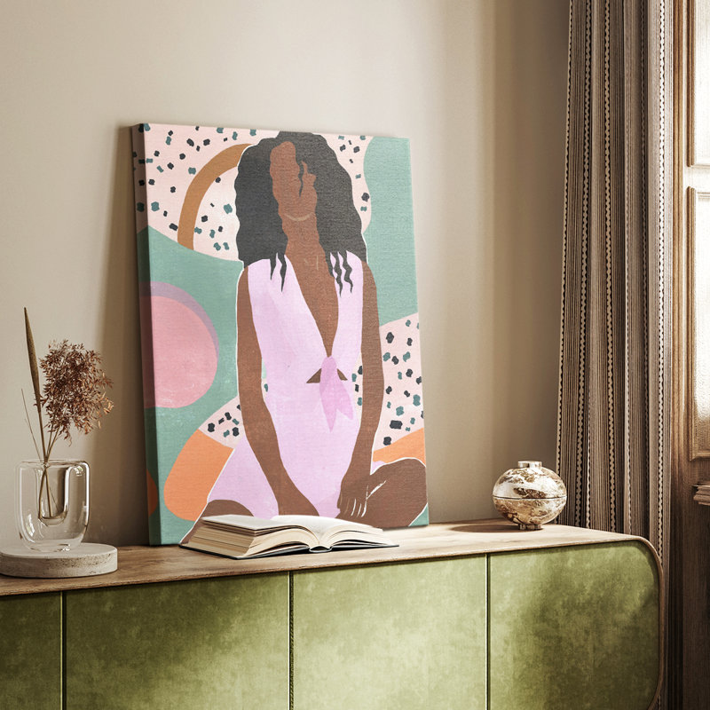 Curly Lady III -Galerie enveloppée Cavas, H 60 po x l 40 po