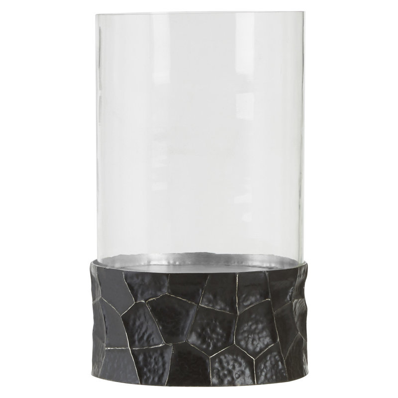 Anyelo Glass Tabletop / Centrepiece Hurricane, 43cm H x 28cm W x 28cm D