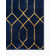 Glam Navy Blue Gold Area Rug