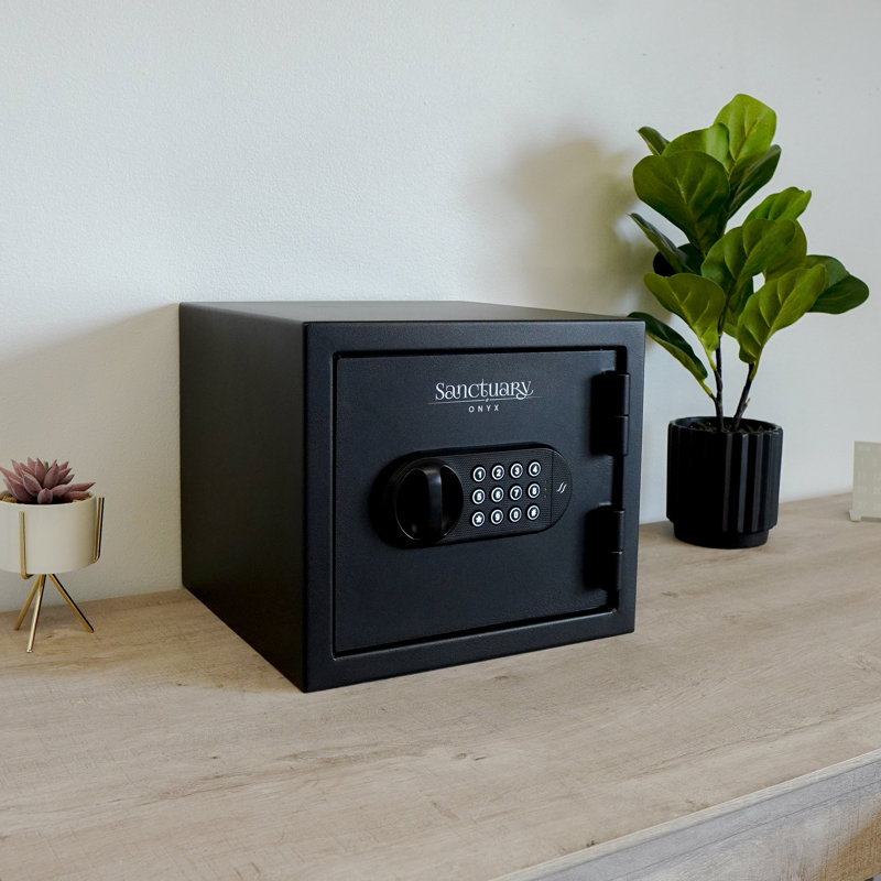 Sanctuary Onyx Fireproof Home & Office Safe with Electronic Lock, 9.75" H x 12.5" W x 8.75" D