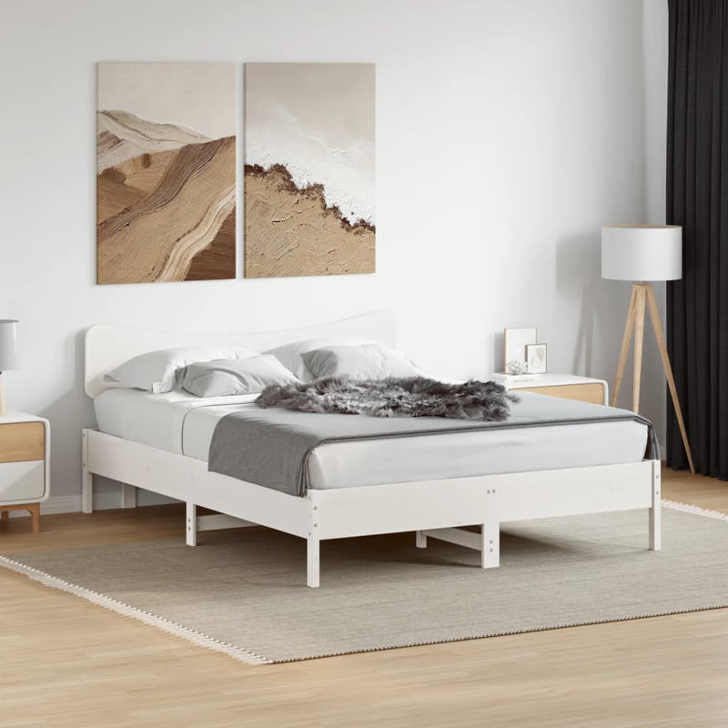 Meleka Solid Wood Headboard, White, Kingsize - 160 x 200 cm
