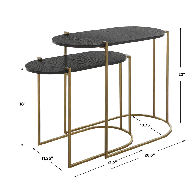 Solid Wood Top Nesting Tables