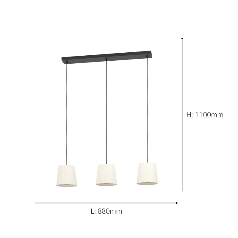Silviea 3 - Light Matte Black Pendant