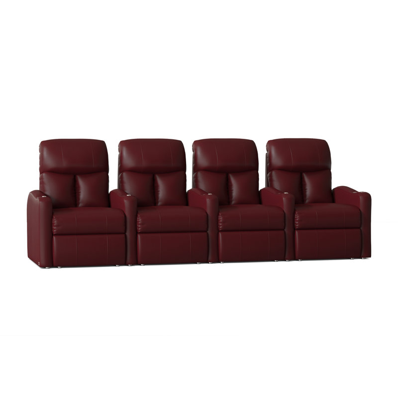 Rangée de sièges de cinéma maison (rangée de 4), Manuel, Java Smartsuede