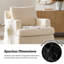 Fauteuil à bascule pivotant avec housse en duvet Isadoro-370770102