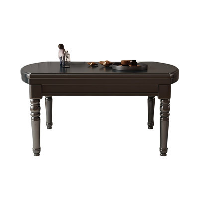 Solid Wood Rubberwood black Dining Table