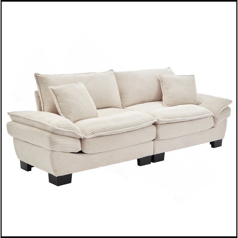 Canapé-lit Corduroy, Beige