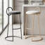 Chaise d'appoint dorée à dossier bas (ensemble de 2)-1046165251-1046165277