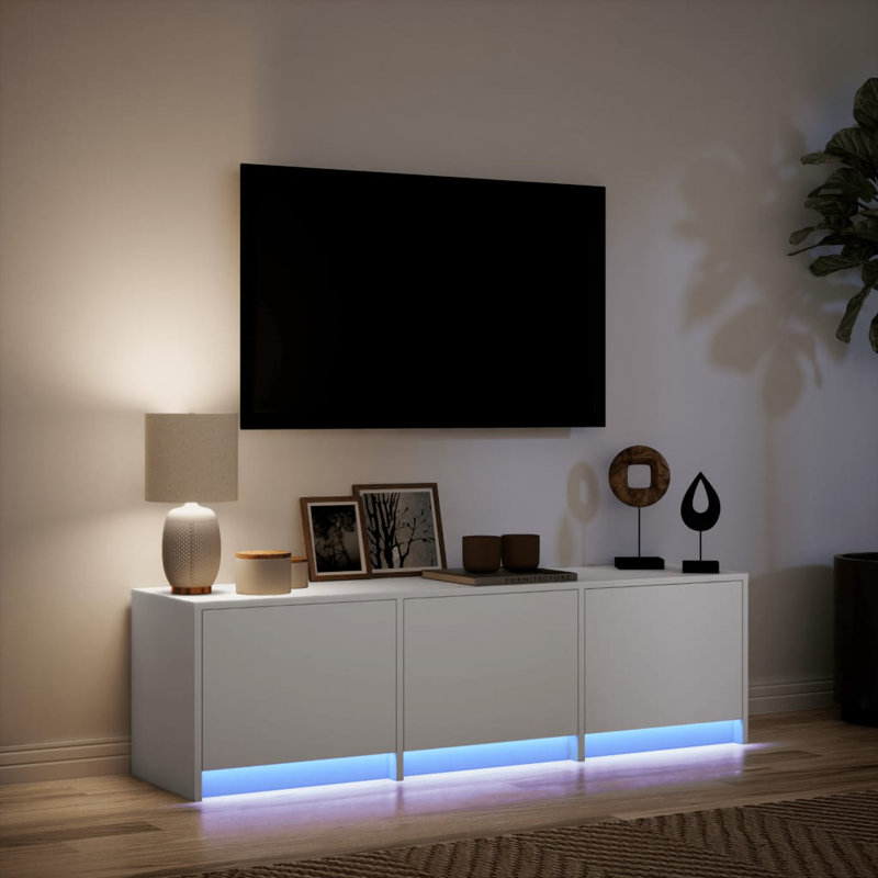 Cristien Unfinished TV Stand, White, 97cm