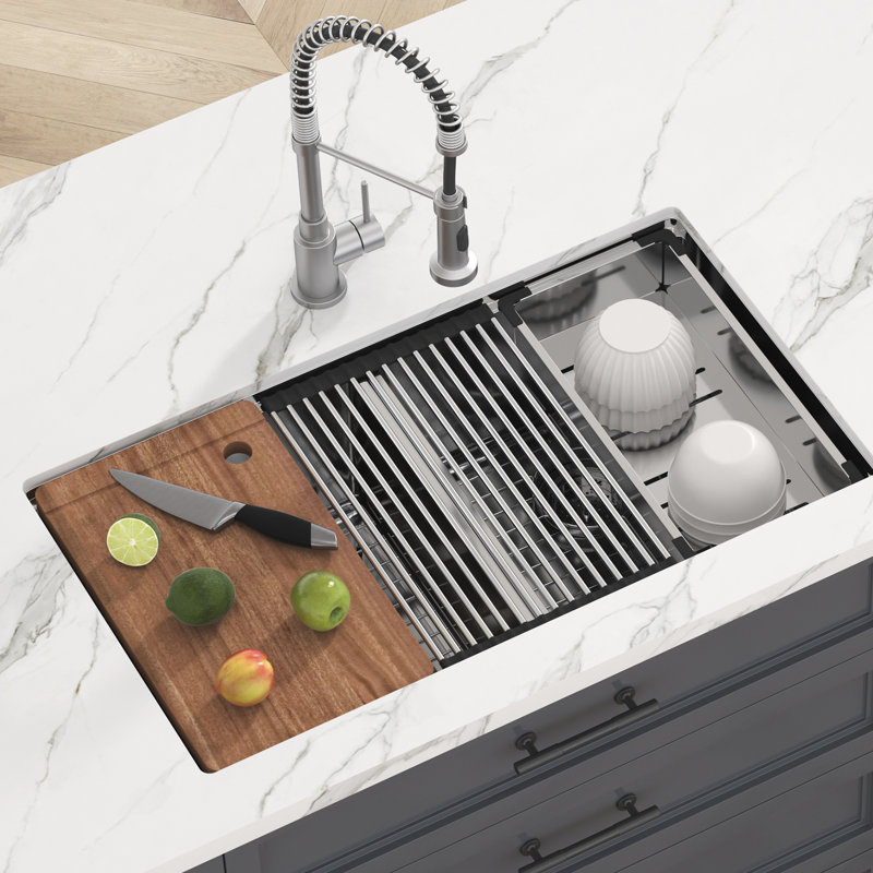33'' L Double Bowl Stainless Steel Kitchen Sink