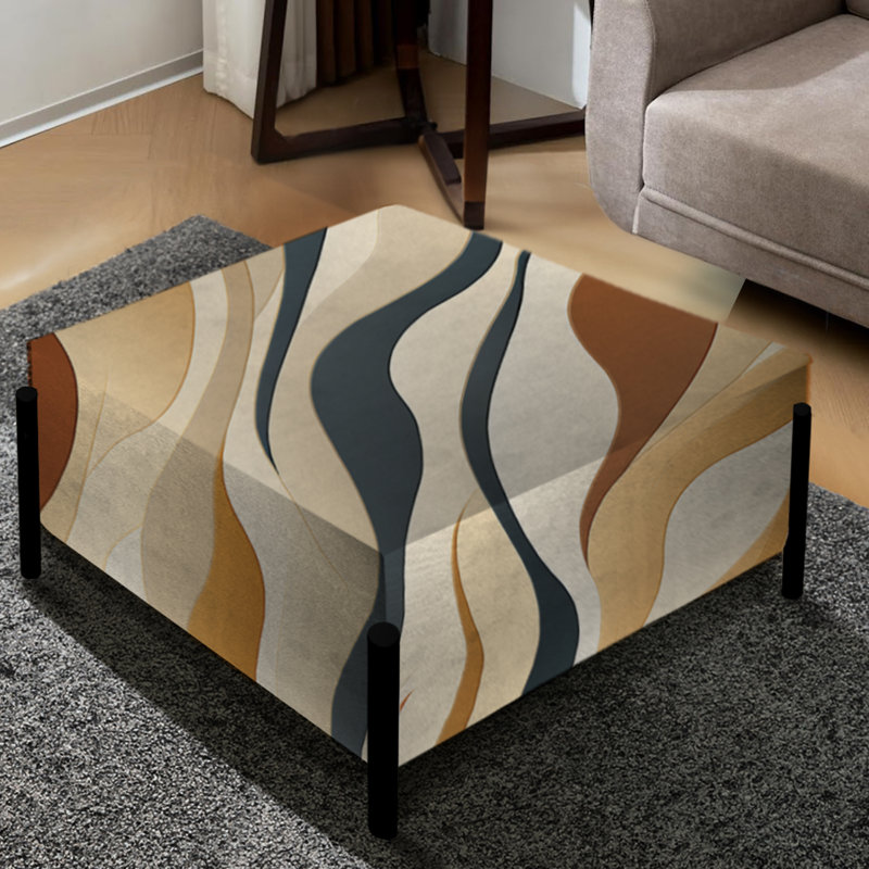 Driftwood Zen Tropical Motif I - Grand repose-pieds carré tropical