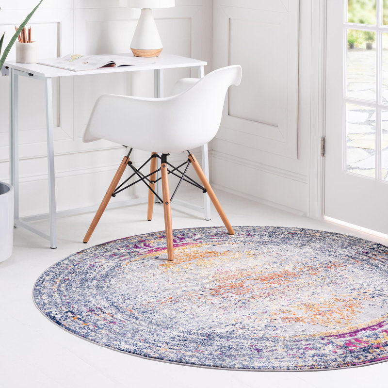 Oriental Indoor Rug, Round 3'7"
