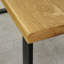 Isaias Oak Solid Wood Top Metal Base Dining Table-2026069702-2026069698