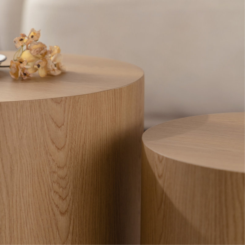 Ensemble de 2 tables basses Modern Modern, Marron clair