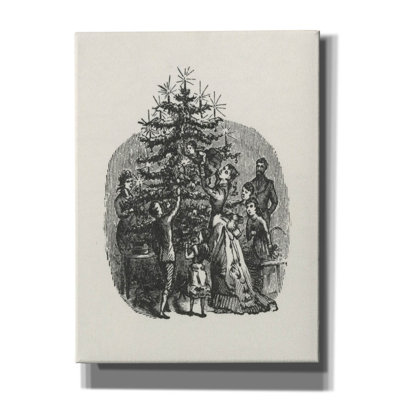 'Decorating The Tree' by Tis the season Canvas Wall Art
