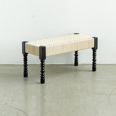 Black Upholstered Bench