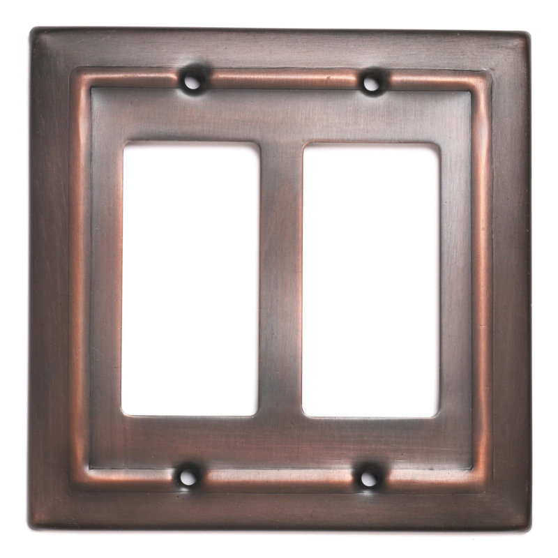 Architectural Antique Copper 2-Gang Smooth Wall Plate