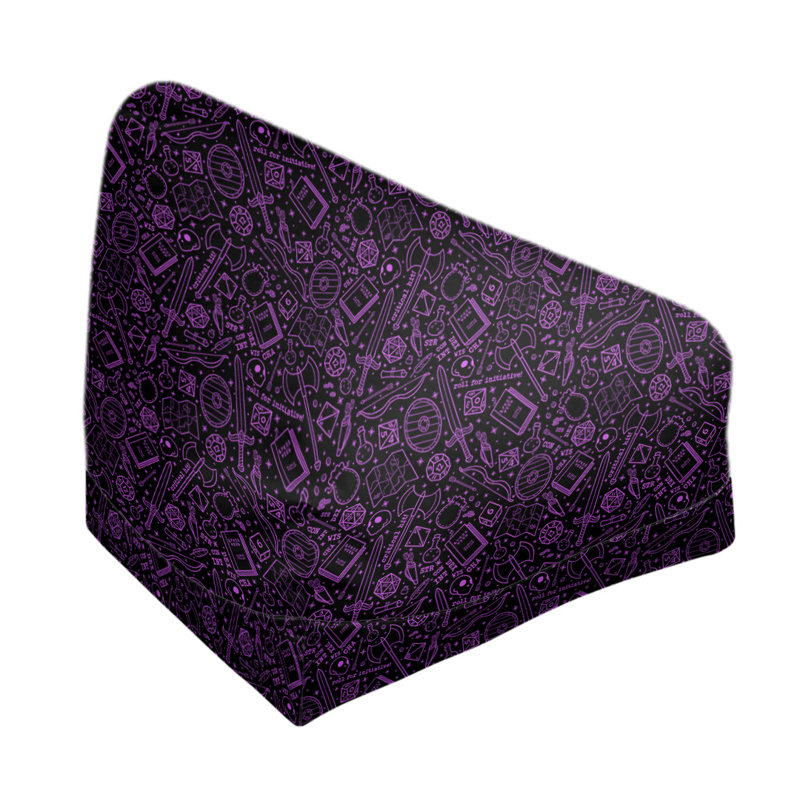 Sac de pois Leffel, Pas de bourre, Noir / Violet, H 86 po x L 2 po x P 43 po