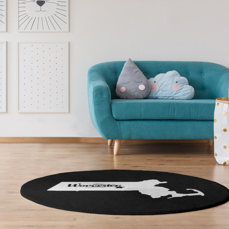 Chenille Indoor Rug, Round 5'