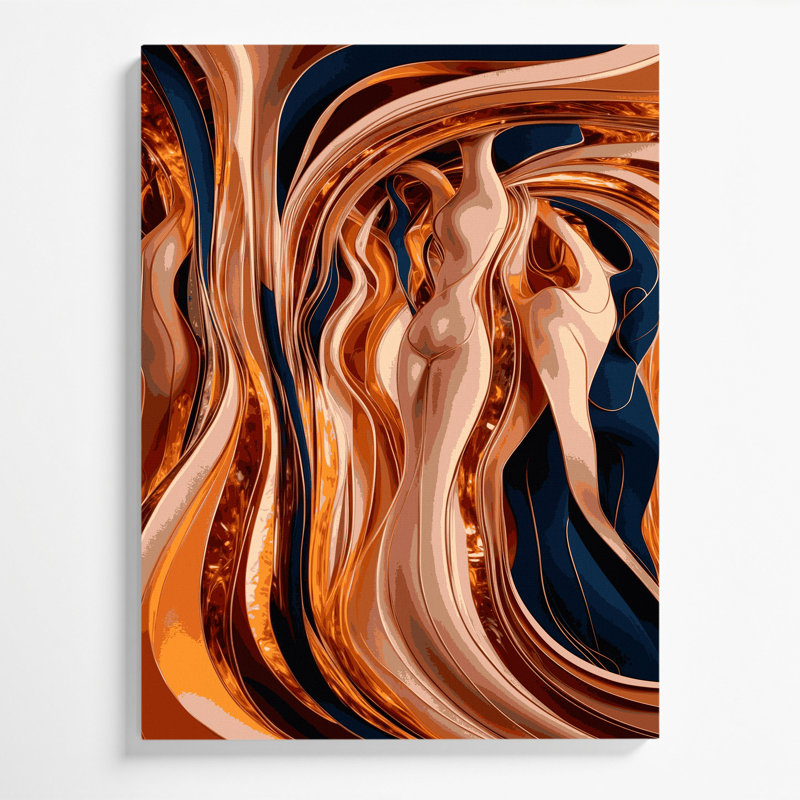 Abstract Figurative 39 Brown Canvas Wall Art