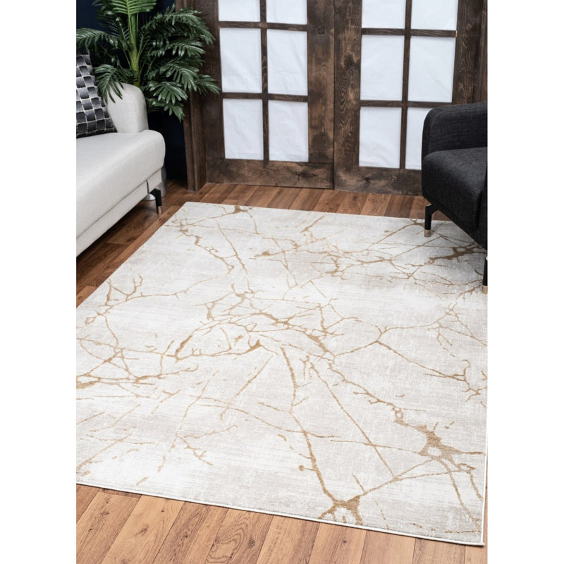 Tapis beige à hauteur de poils de 0,3 po, 2,58 pi x 7,25 pi, tapis confortable avec peu d'entretien, 7,25 po