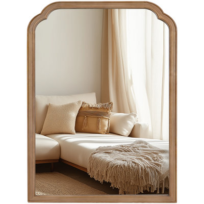 Ancalin Solid Wood Arched Wall Mirror