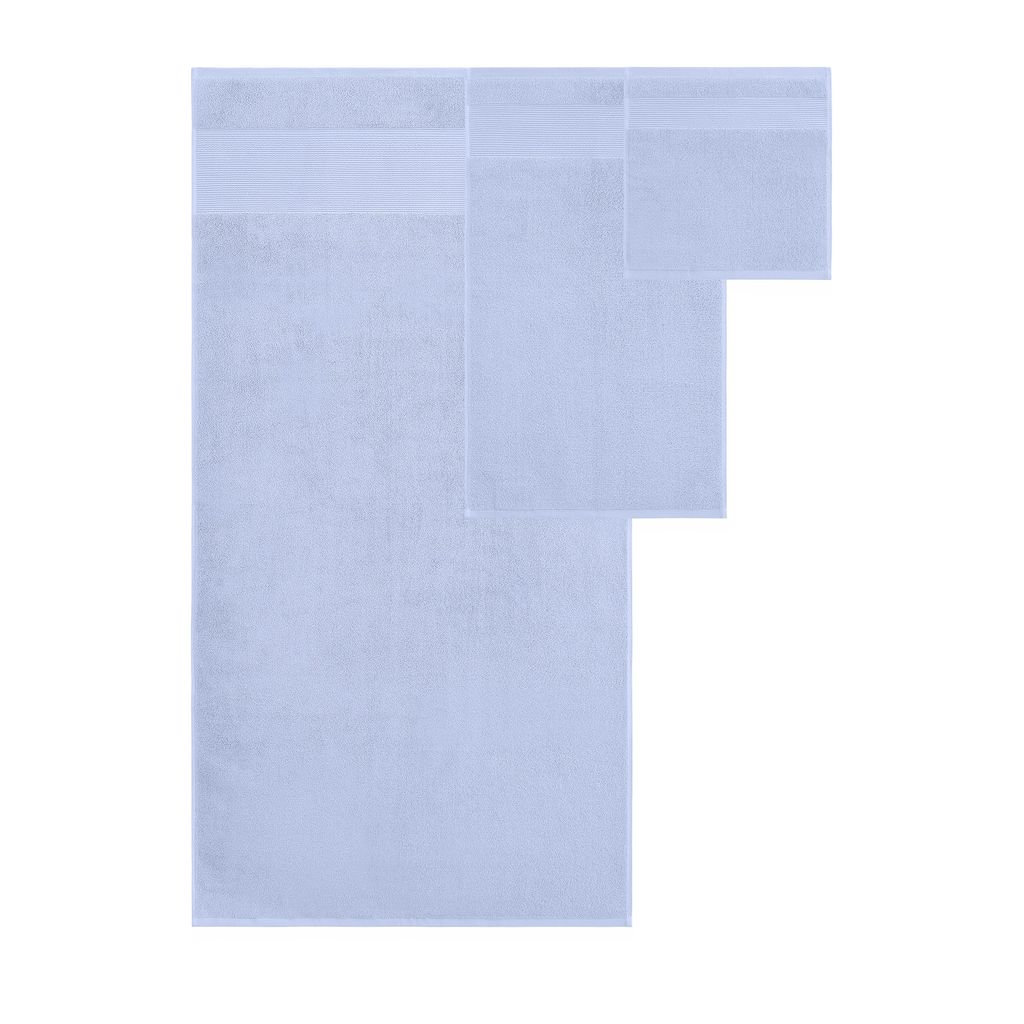 6-Piece Zero-Twist Cotton Towel Set, Wedgewood Blue
