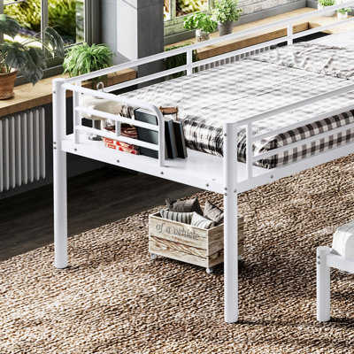Twin over Twin & Twin Bunk Beds for 3, Twin XL over Twin & Twin Bunk Bed Metal Triple Bunk Bed, White