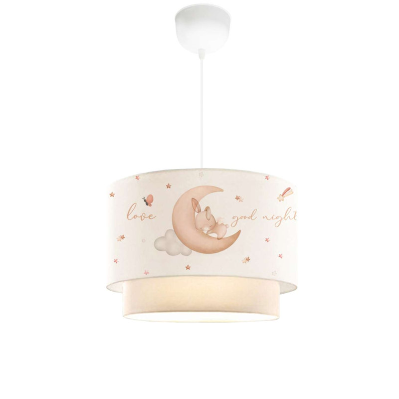 Stunning Cream Color Chandelier, Plastic Body, Ø11.8 x 7.9 inches | Adjustable Height Up to 27.6 inches | E27 Socket (Max 40W) | Elegant IP20 Design for Living Room & Dining Areas, Modern & Stylish Lighting Solution