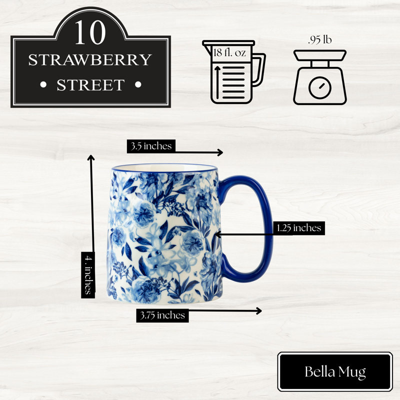 Tasse 10 pivoines blanches Bella