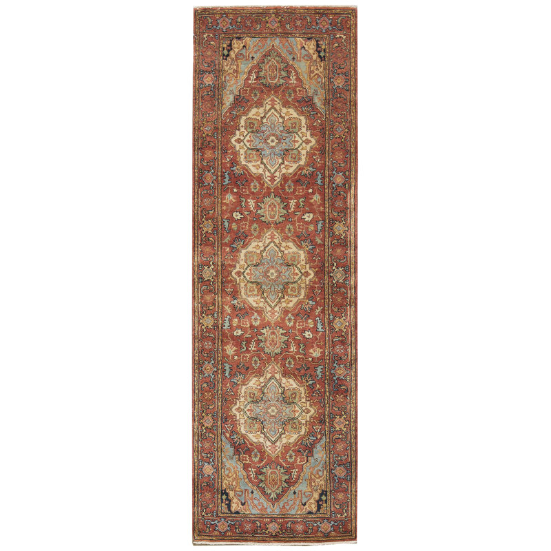 Hand-Knotted High-Quality Dark Blue Area Rug